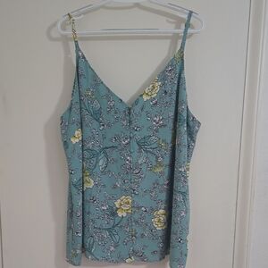 LOFT Blue Floral Camisole